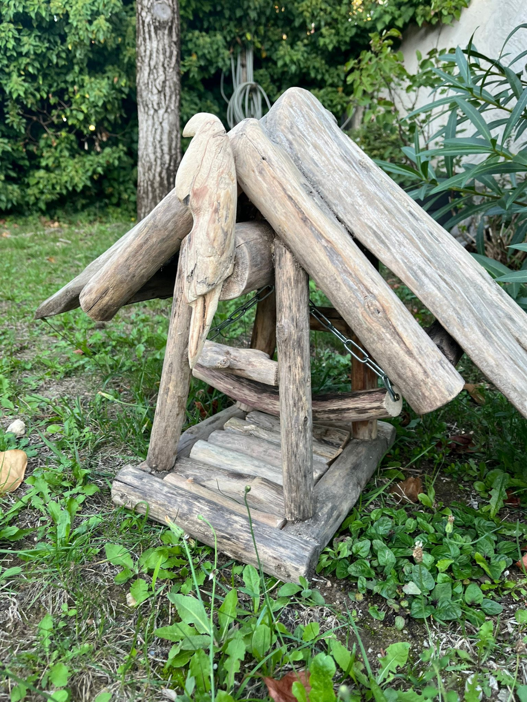 Abri à oiseaux avec balançoire 🦜