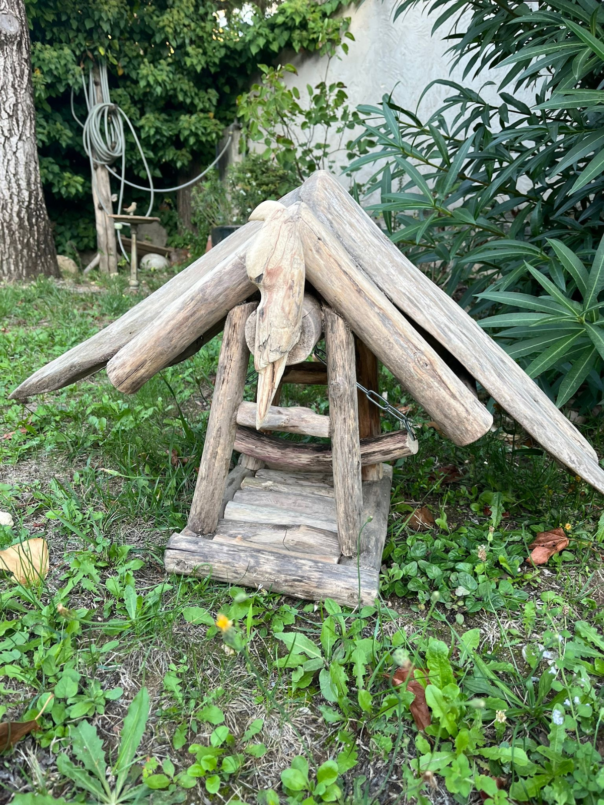 Abri à oiseaux avec balançoire 🦜