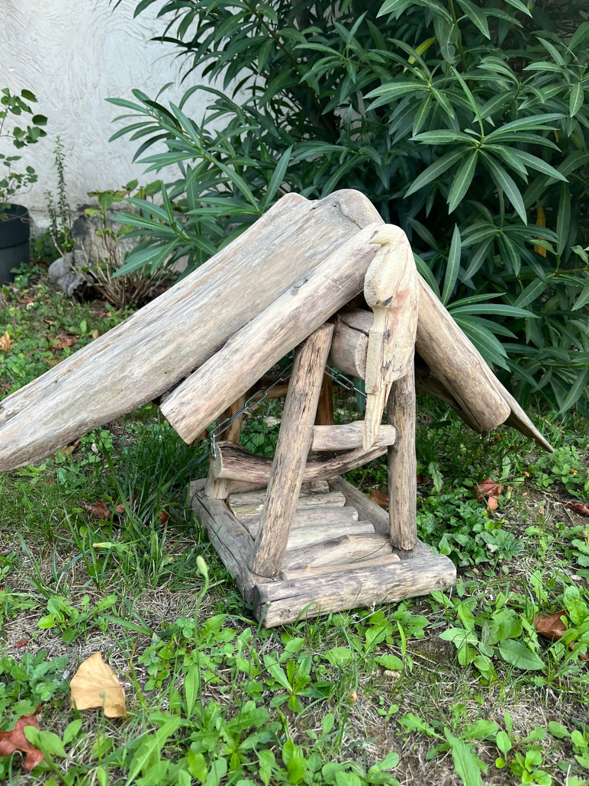 Abri à oiseaux avec balançoire 🦜