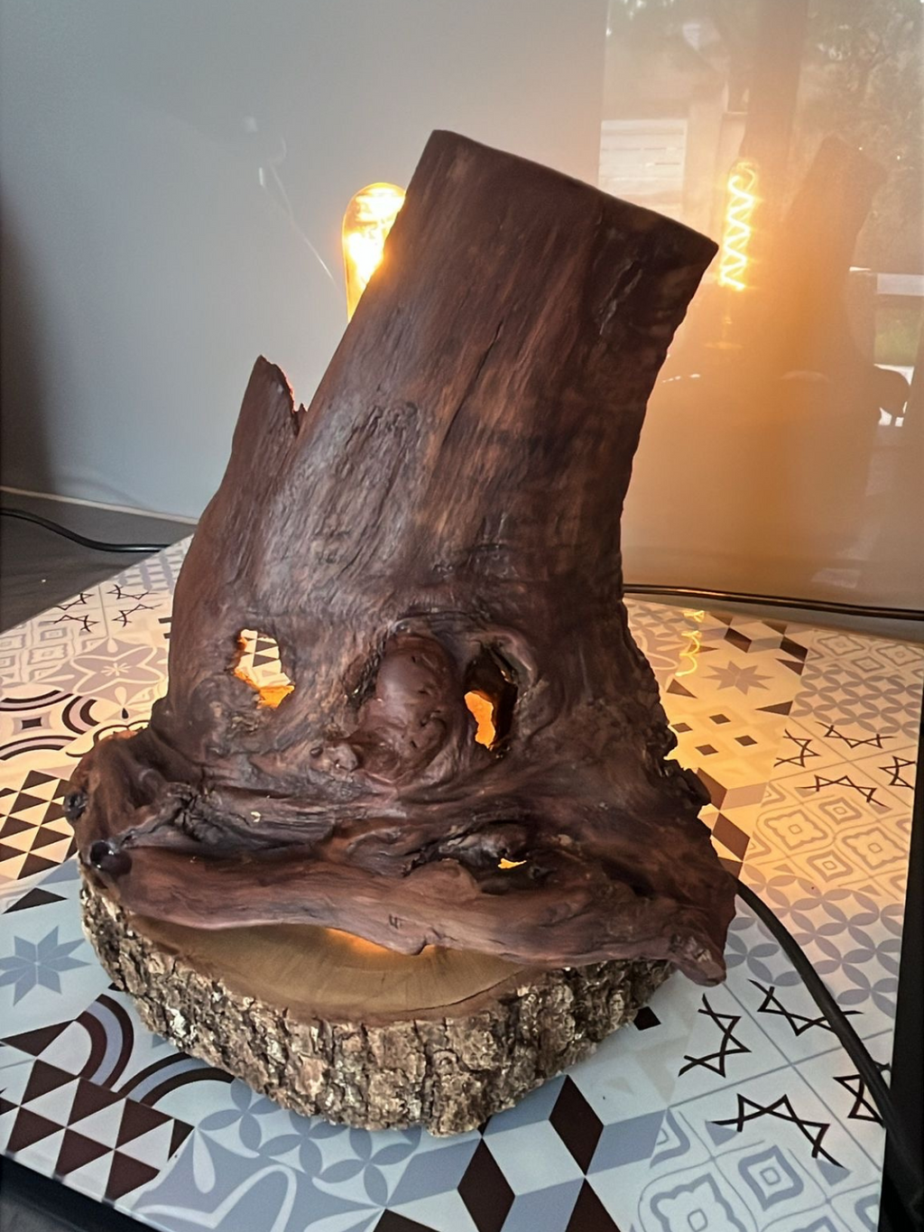 Lampe Halloween écorce